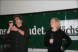 Filmemacherin Bettina Wobst und Festivalorganisator Frank Meutzner